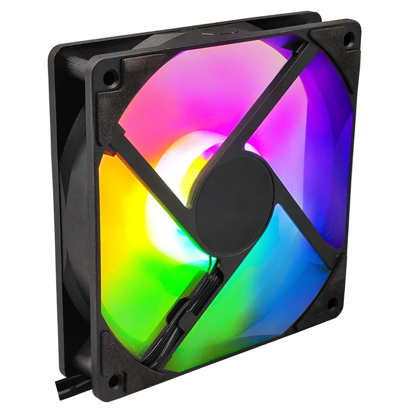Manmu Fetival Pormotion 120mm Computer Fan Rainbow RGB 4pin/ High Cooling Performance Gaming PC Fan