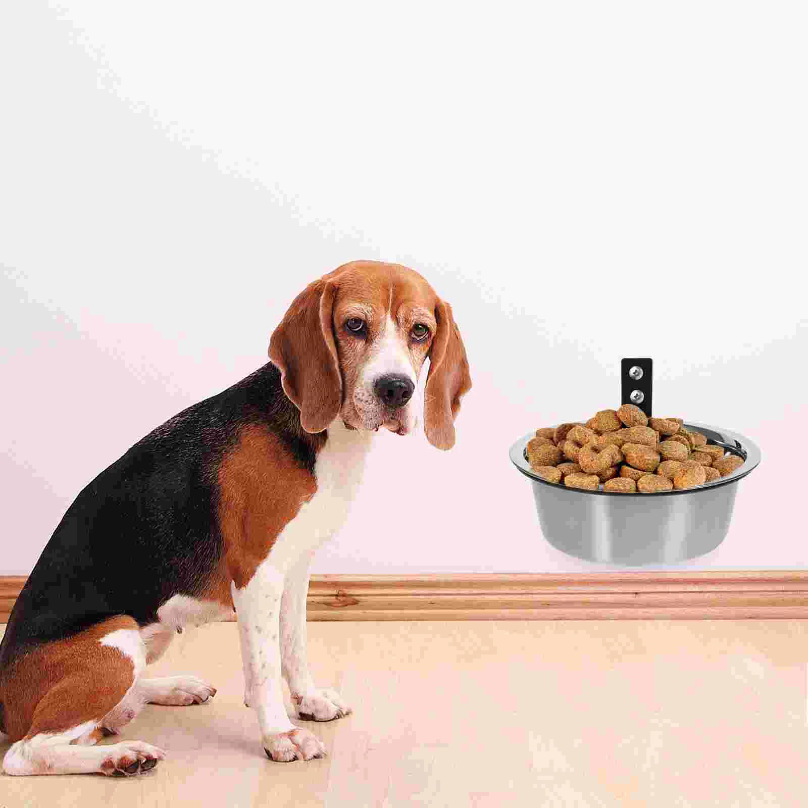 

Elevated Dog Bowls Raised Cats Puppy Food Water Bowl Wall Mounted Pet Feeding Bowl Double Bowls Dogs Cage Hanging Feeding Dish