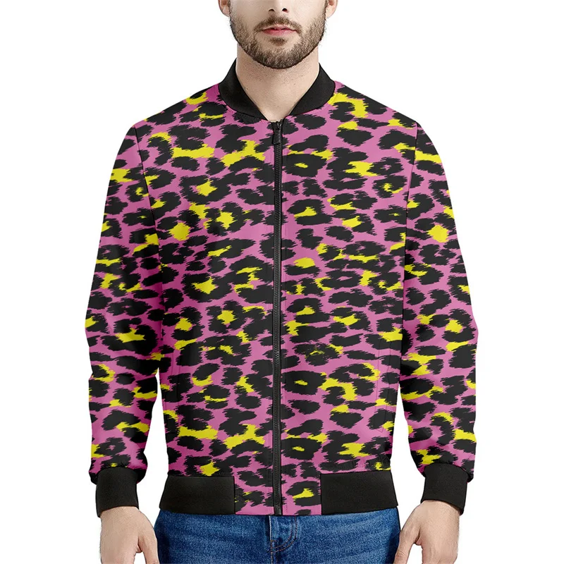 thumbnail image 1 of Chaqueta con cremallera y estampado de leopardo en 3D de moda para hombres y mujeres, sudadera con personalidad, chaquetas de calle para primavera y otoño, abrigos de manga larga, 1 of 5
