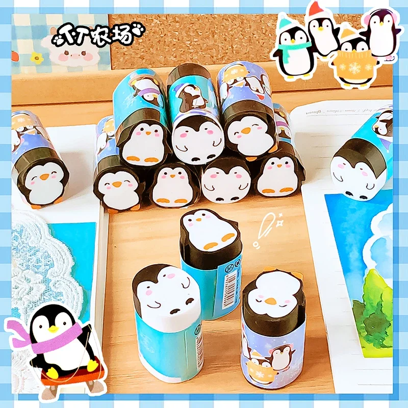 

Kawaii student supplies stationery school office supplies child gift stationery Cute Penguin Shape Slicable Pencil Eraser