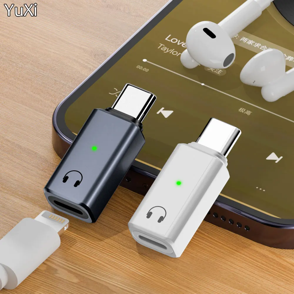 

Type-C Wired Earphone Audio AUX Adapter For Lightning For Iphone For IPad For Macbook Laptop Wired Headset Converter OTG