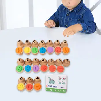 Wooden Number and Letter Stamp Kit, Educational Resource for Children, Numbers 0-9 for Ages 3-5 1