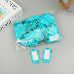 Set of 10 Reusable Classic Keychain Tags with Window (E)