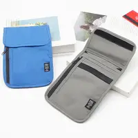 Travel Document Holder RFID Blocking Neck Pouch Card Holder Pickpocket Proof Bag With Adjustable Neck Strap For Passport 2