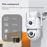Lenovo – caméra de sécurité extérieure HD 8MP, avec double objectif, double écran, suivi AI, Vision nocturne couleur PTZ, Protection de Surveillance 5