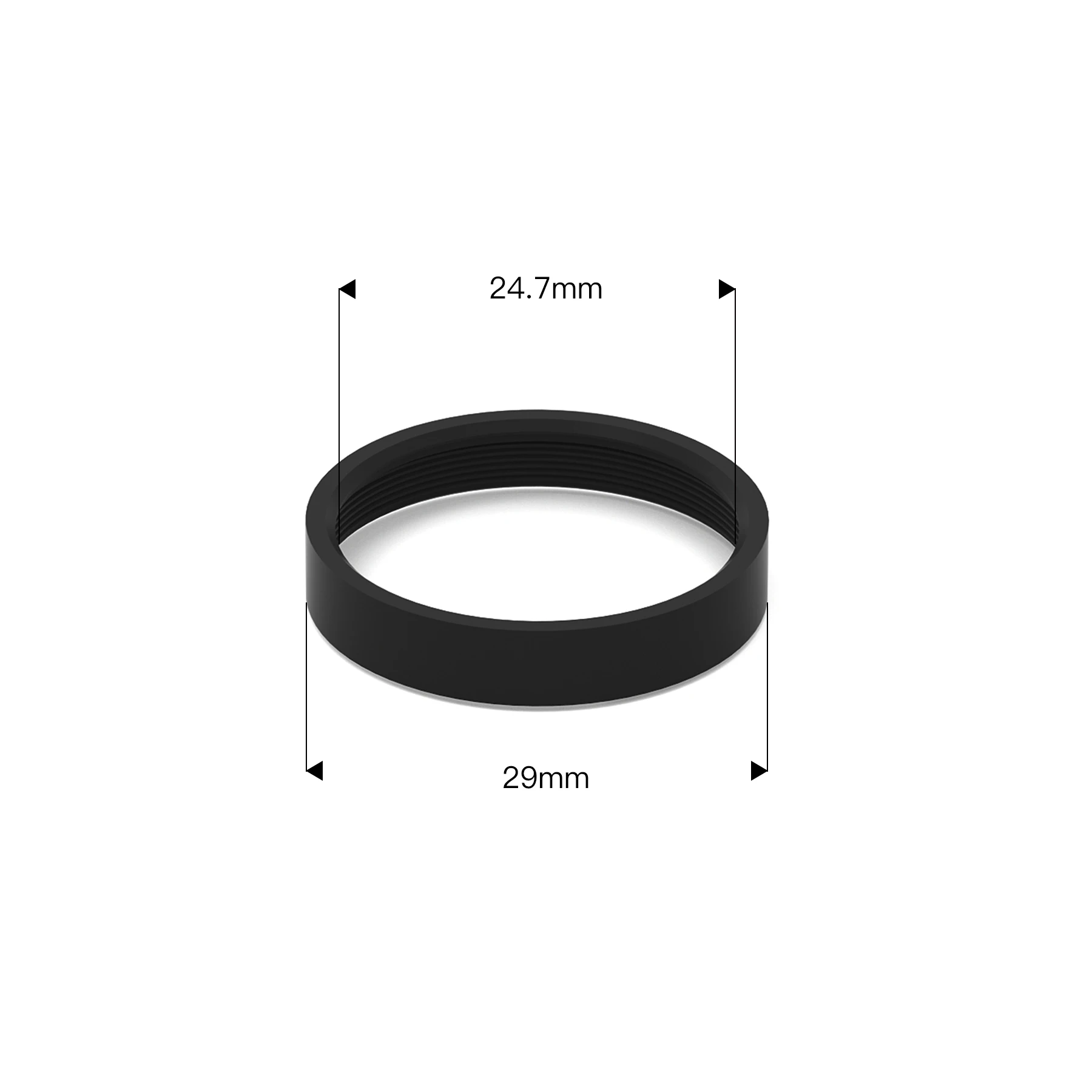 Monture d'objectif Walksnail pour lunettes FPV Avatar HD X, posée à côté de la lunette, détail des lentilles.