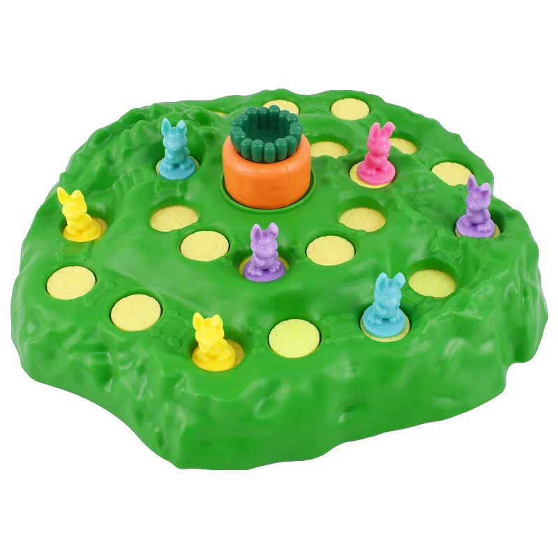 9Pcs Rabbit Trap Puzzle Toy Children's Dual Play Multiplayer Board Game Competition Parent Child Interactive Strategy Game