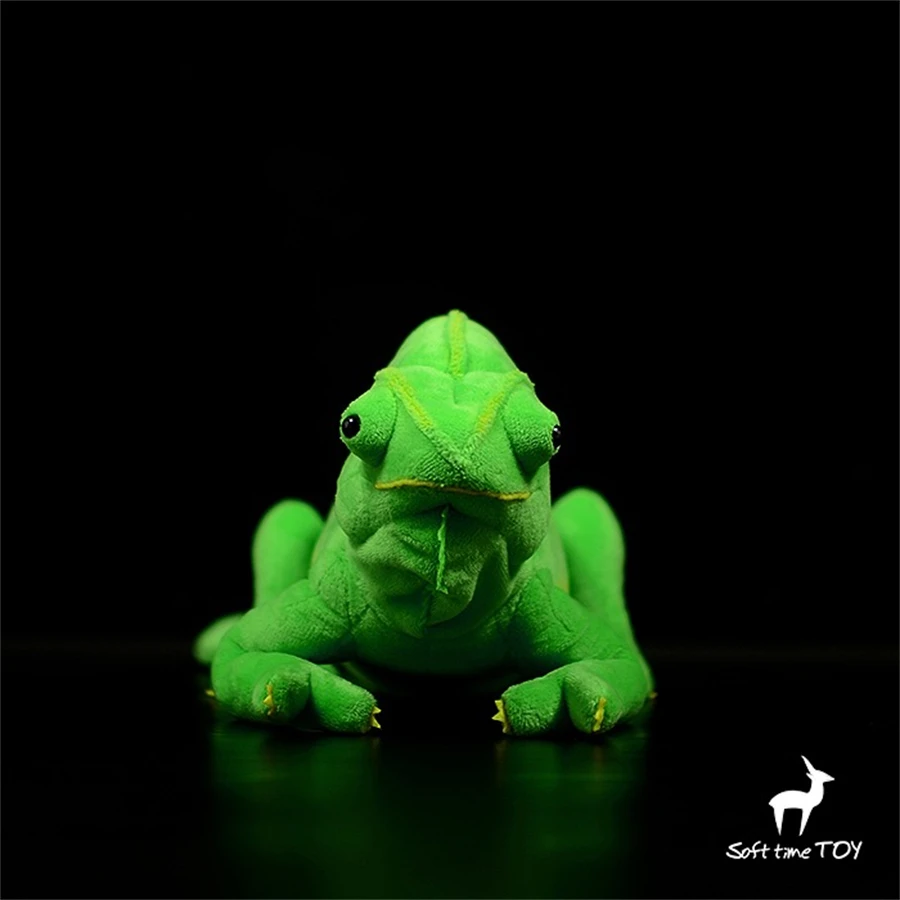 Veiled Chameleon High Fidelity Anime Cute Plushie Coloretto Plush Toys Lifelike Animals Simulation Stuffed Doll Kawai Toy Gifts 3