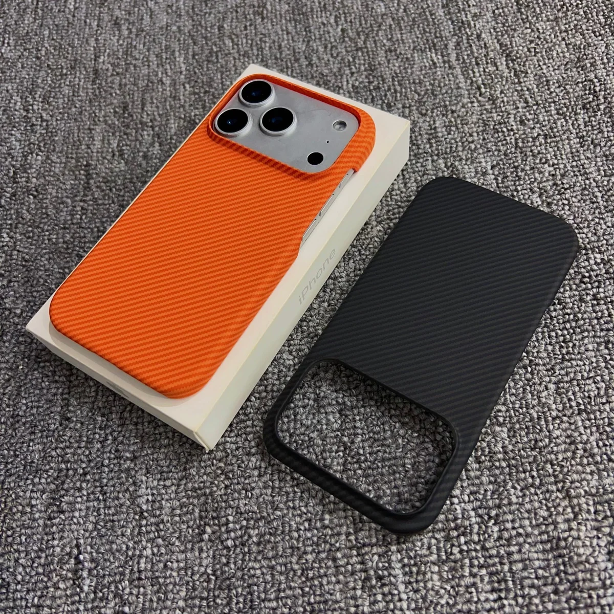 Carbon Fiber Pattern Frameless PC For Magsafe Case For iPhone 17 Air 16 Plus 15 14 13 12 Pro Max Magnetic Wireless Charge Cover 3