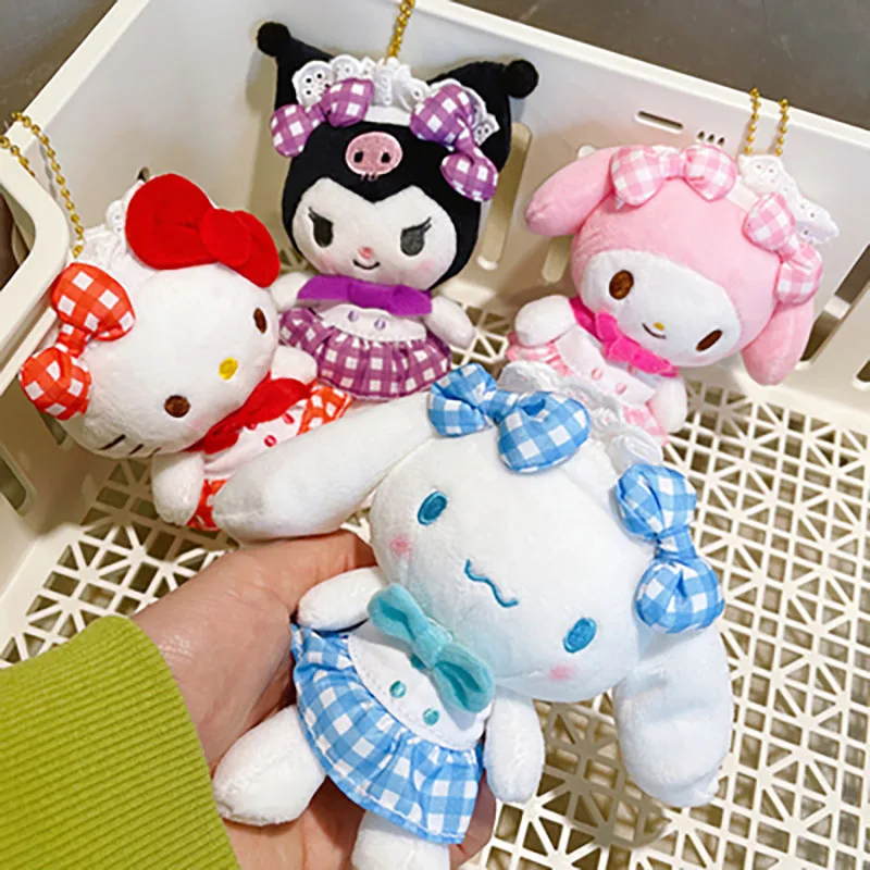 Милый плюшевый кулон sanrio hello kt kuromi my melody мягкий брелок мультяшная кукла подарок