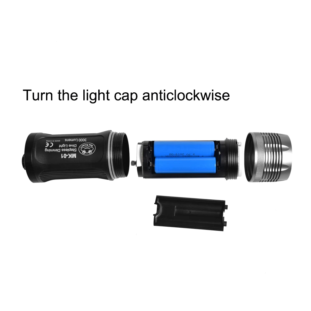 Seafrogs MK-01 Professional Diving Flashlight Underwater Diving Strobe Light 100