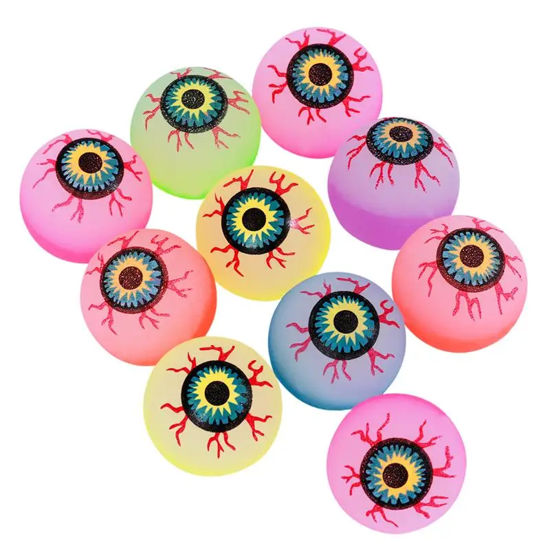 Bouncy Balls Halloween Eyeballs Glow Party Kids Eyeball Dark The Favors