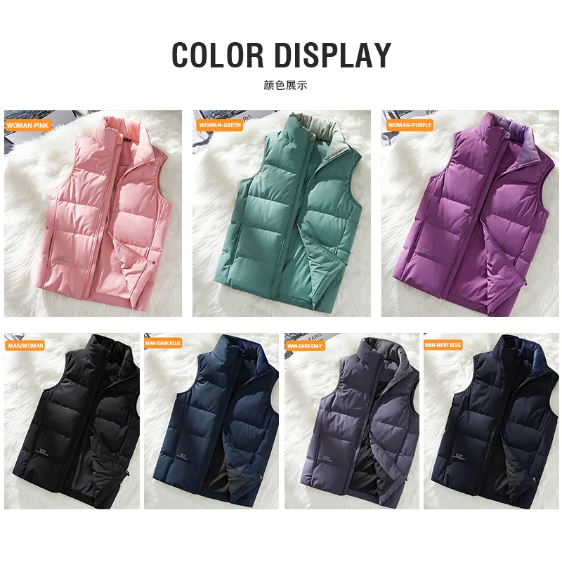 custom logo Mens winter Sleeveless Jackets Men New Vest Jacket print photo Male Autumn Warm Casual Waistcoat Vest