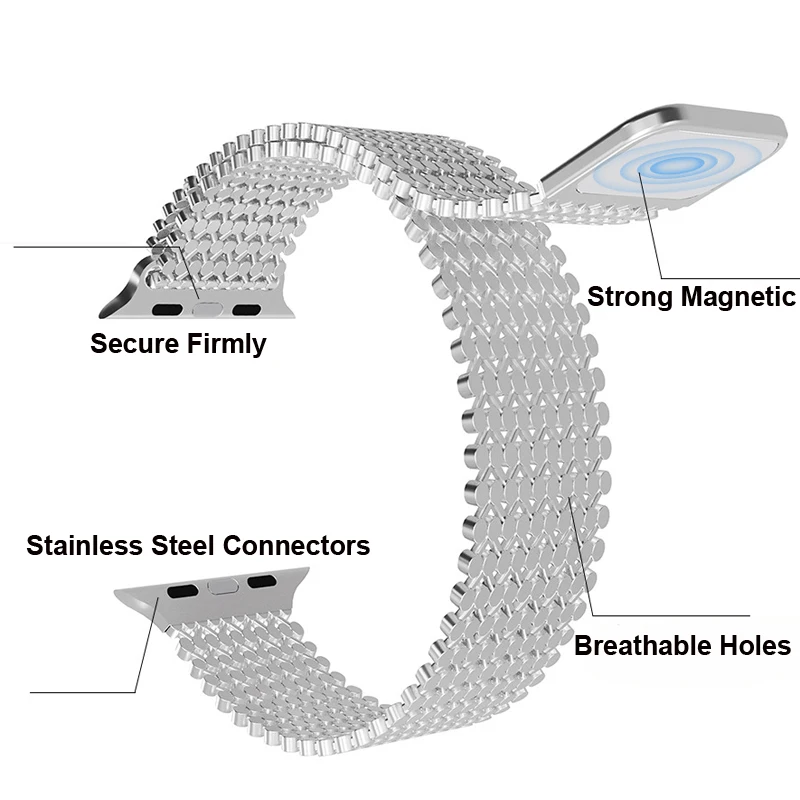 Magnetic Metal Link Chain Bracelet