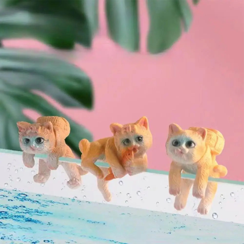 NEW Landscaping Decoration Exquisite Cartoon Fishing Cat Ornament