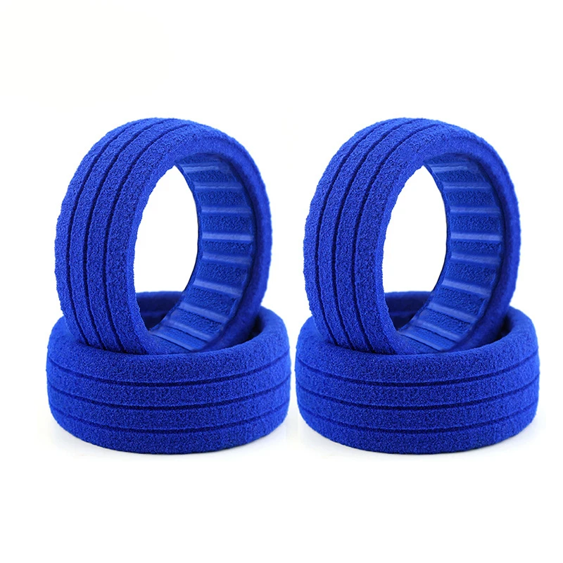 Pneus RC 1/8 Buggy Tout-Terrain 4Pcs Bleu 110x40mm Protection Drone