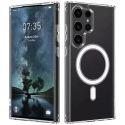 Transparent Clear Magnetic Shockproof Case with Wireless Charging Capability - Galaxy S25 Plus (Clear)