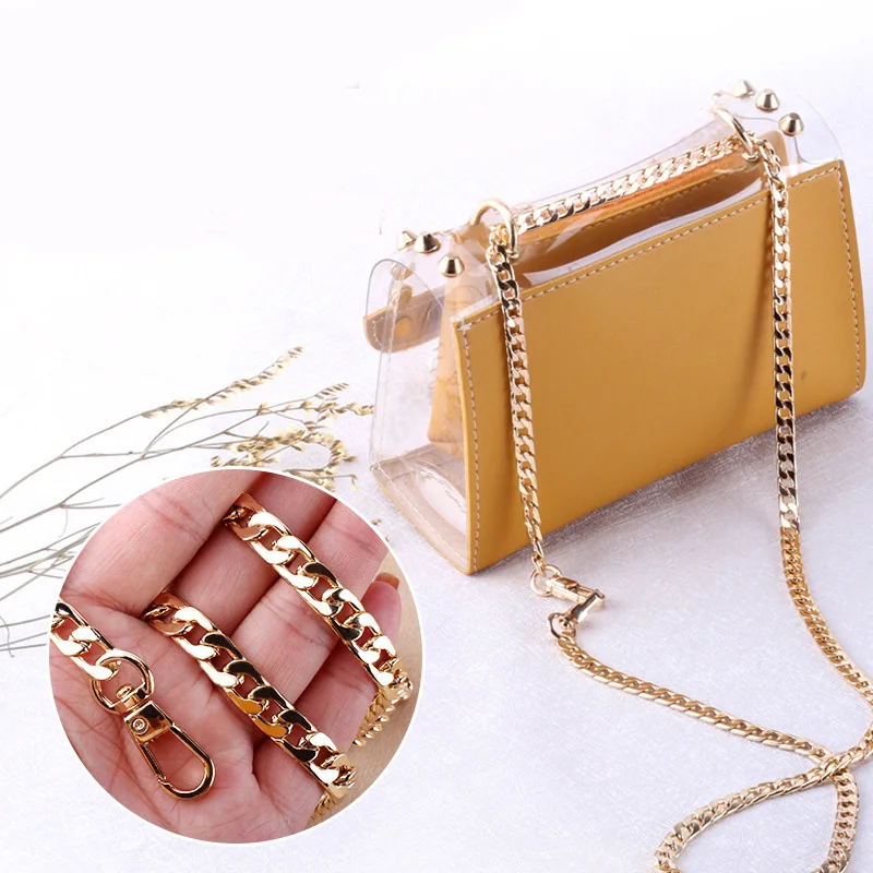 Simple Stainless Steel Bag Strap 100cm Metal Bag Chain DIY Bag Accessories For Shoulder Bag Crossbody Bag Women Bag Handbag Stra