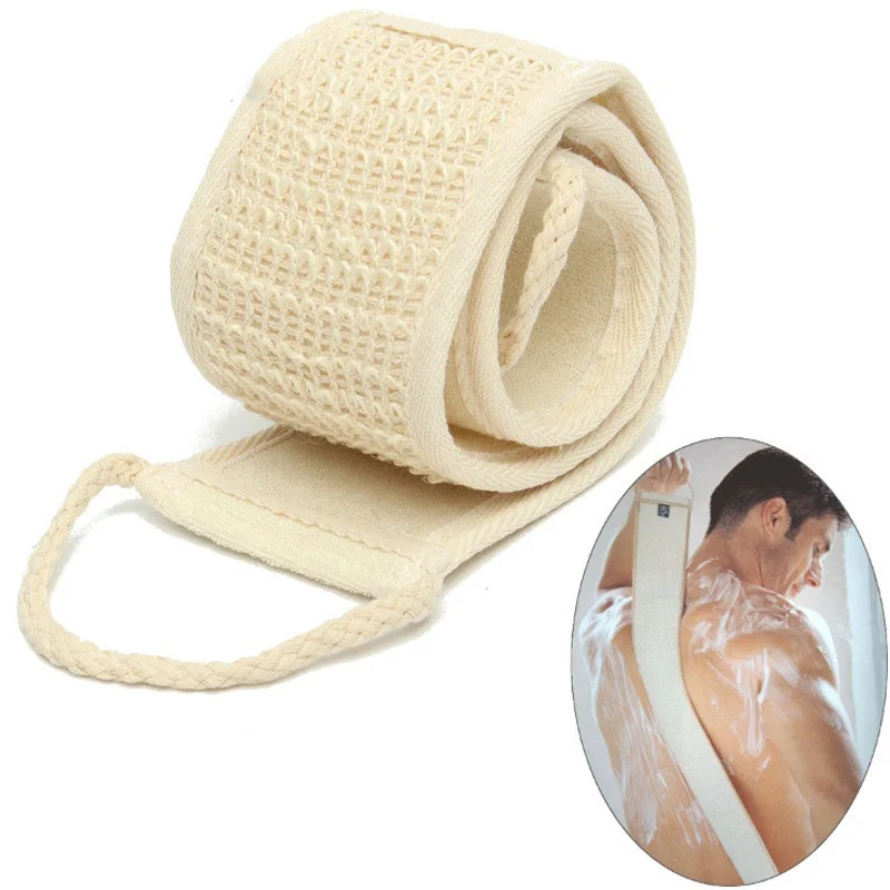 Bath Exfoliator Natural Soft Exfoliating Loofah Bath Shower Unisex Massage Spa Scrubber Sponge Back Strap Body Skin Health Cleaning Tool