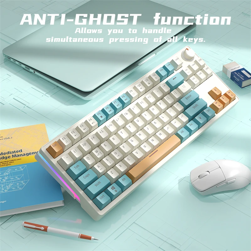 ZIFRIEND ZA87 87 Keys Wired Mechanical Keyboard PBT RGB Hot Swap