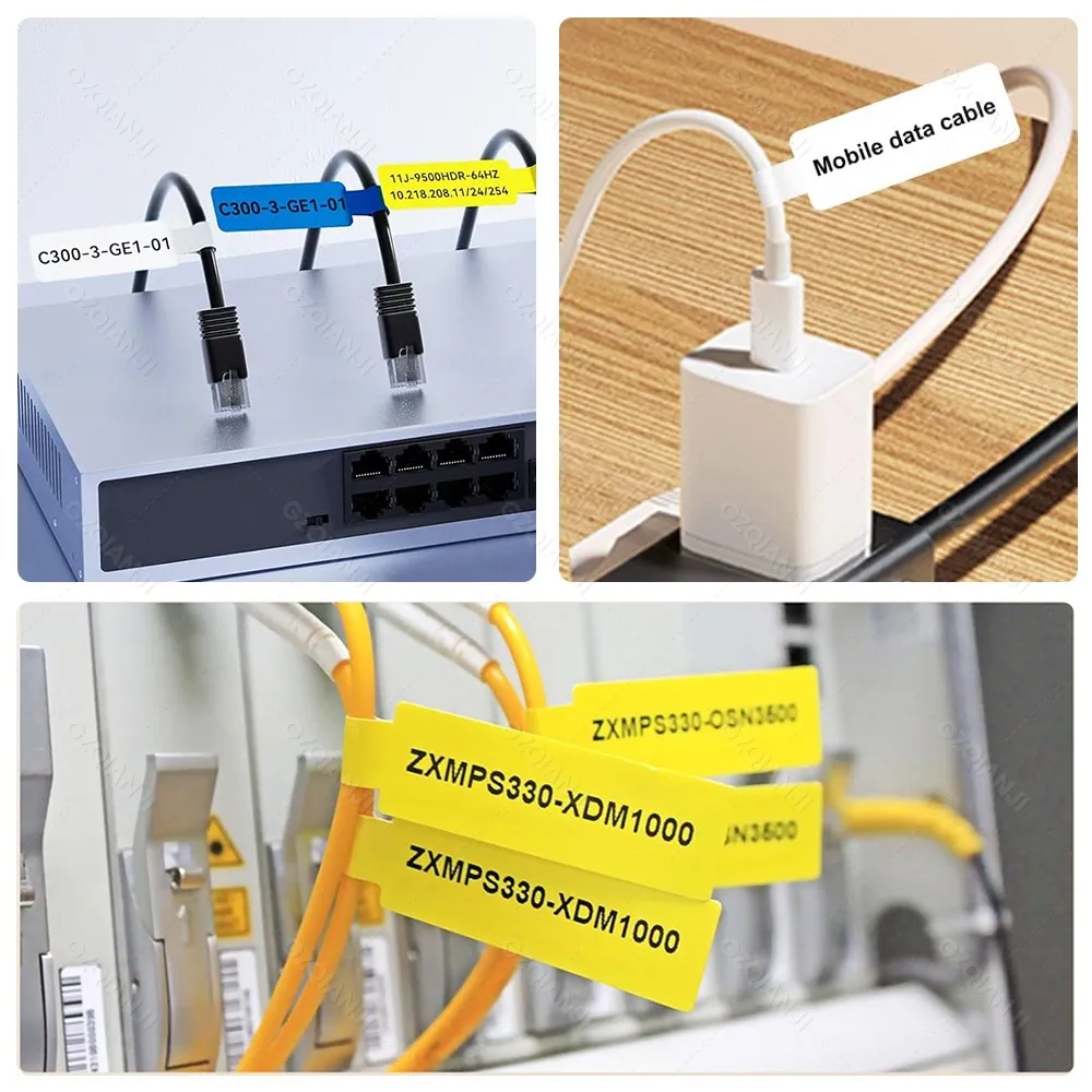 6Rolls White Label Tape for P15 Thermal Label Maker Color Paper 15mmx30mm 230PCS/Roll Waterprood Adhesive DIY Printing Sticker