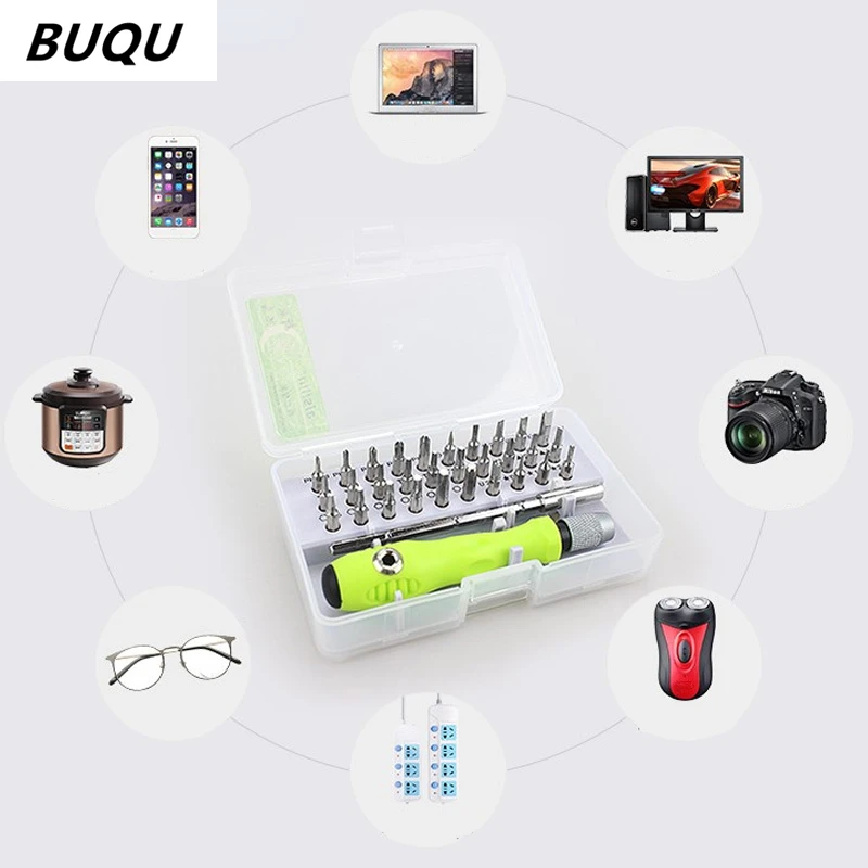 Tool Repair 32 In 1 Screwdriver Set Precision Mini Magnetic Screwdriver Bits Kit Phone Mobile IPad Camera Maintenance