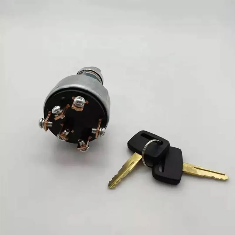 

E320B Excavator 6 Lines Ignition Keys Switch 7Y-3918 7Y3918