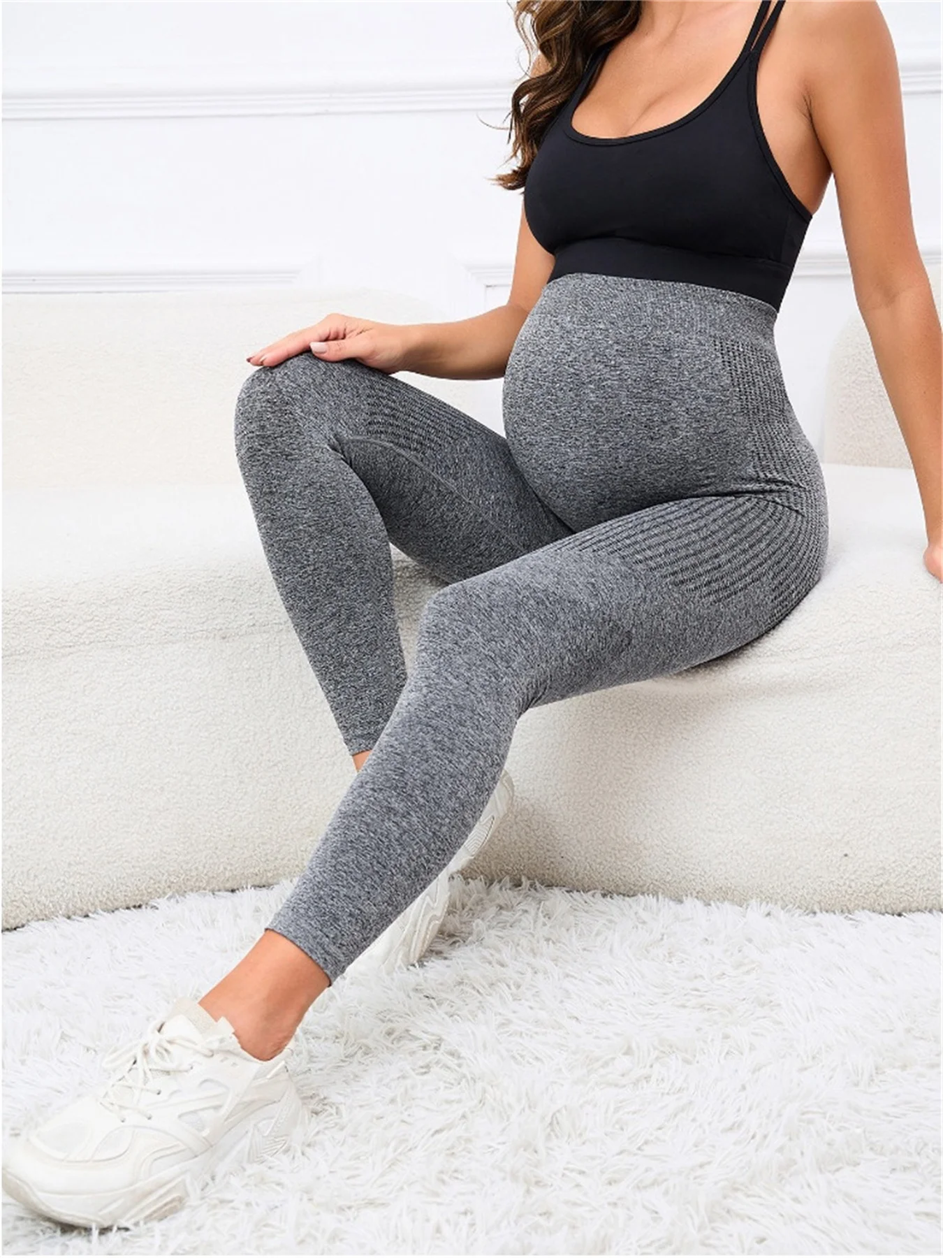 Maternity Leggings Over The Belly Pregnancy Yoga Pants Tights Soft Workout