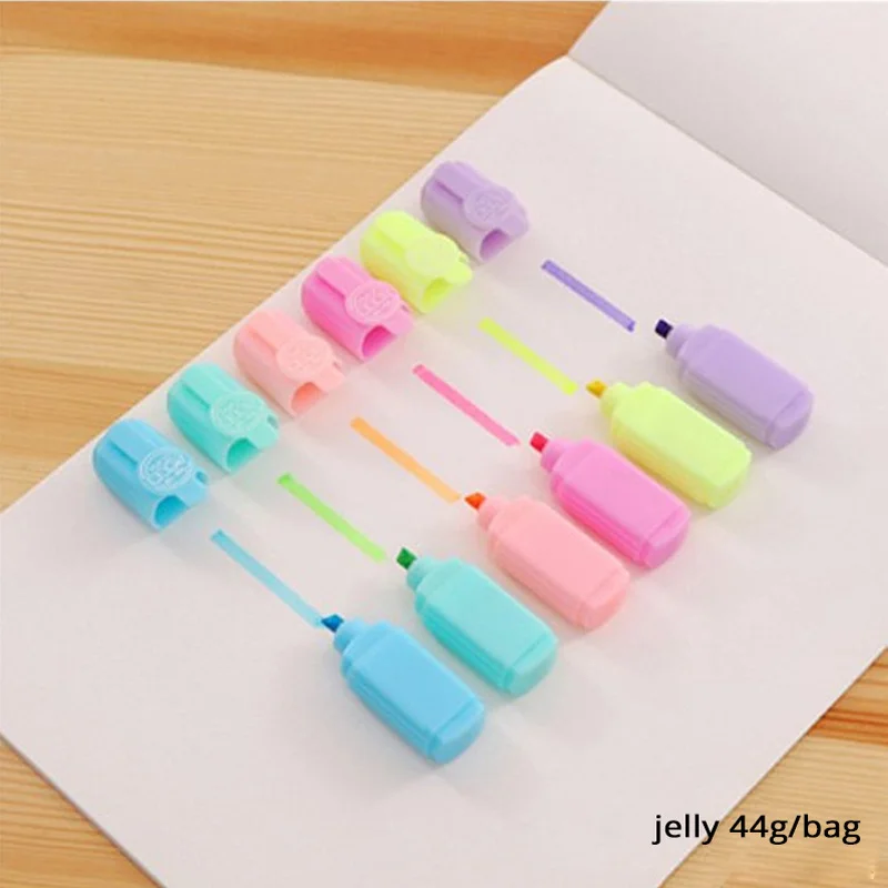 Highlighter Colored Marker Pens 6pcs/bag Creative Design Painting Graffiti Marker Highlighters for School Six Colors Stationery highlighter pen marker pen highlighter marker art marker