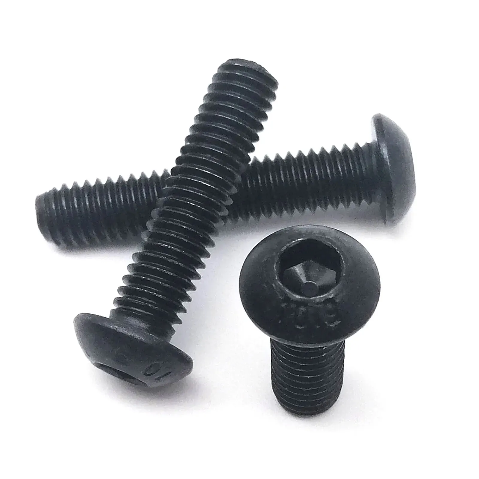 Hexagon Socket Head Bolt M1.6 M2 M2.5 M3 M4 M5 M6M8 Hexagon Hex Socket Head Button Allen Bolt Screw 304 A2 Stainless Steel Black Grade 10.9 Steel ISO7380
