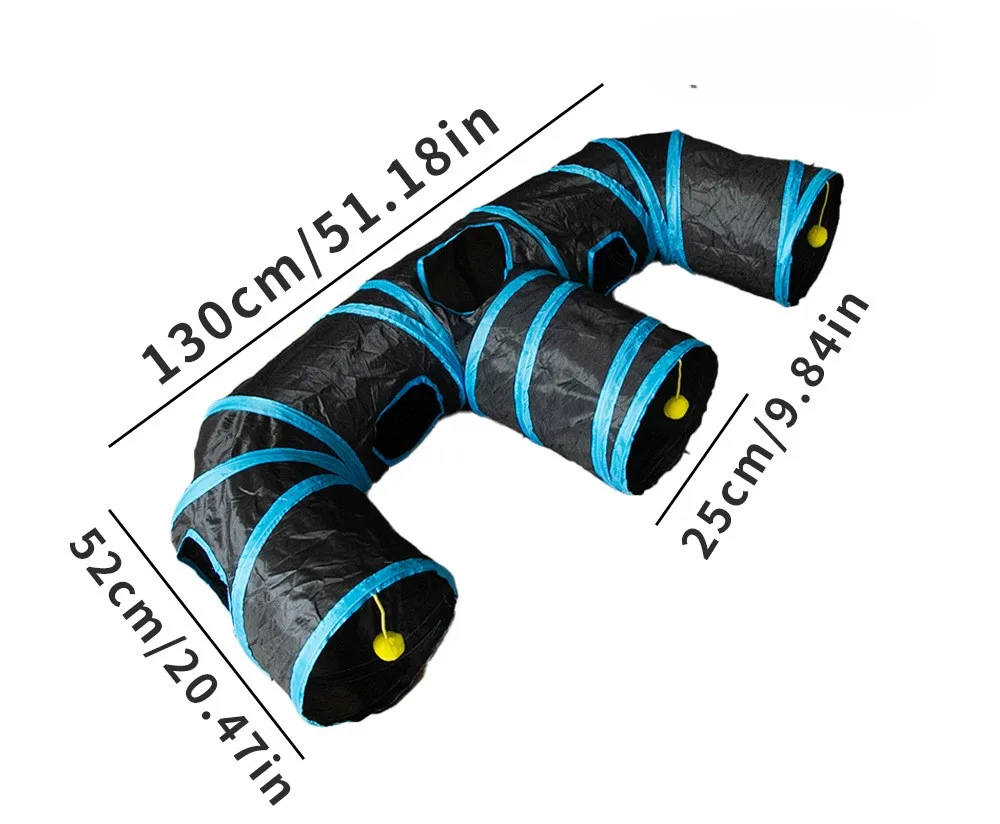 Nowe kreatywne tunele do zabawy dla kotów S Way T Way Składany wewnętrzny interaktywny tunel dla zwierząt domowych do ćwiczeń dla kotów
