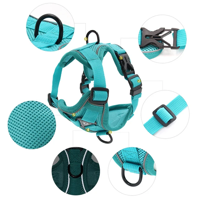 Adjustable Reflective Dog Harness Set 5