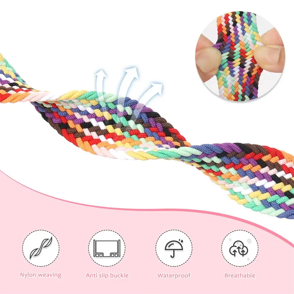Magnetic Braided Bracelet Watch Strap, 20mm/22mm, Universal Compatibility