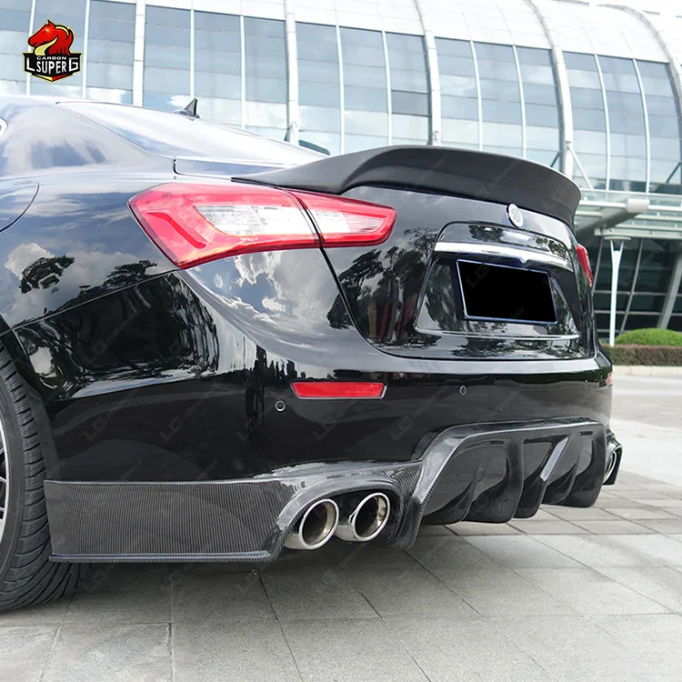 Hot Selling! car Accessories Auto Parts Carbon Fiber ASPEC style Rear Bumper Diffuser For Maserati Ghibli Body Kit