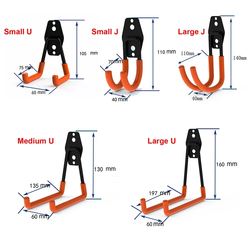 Stainless Steel Wall Mounted Storage Hook For Garden Tools_voghion.com
