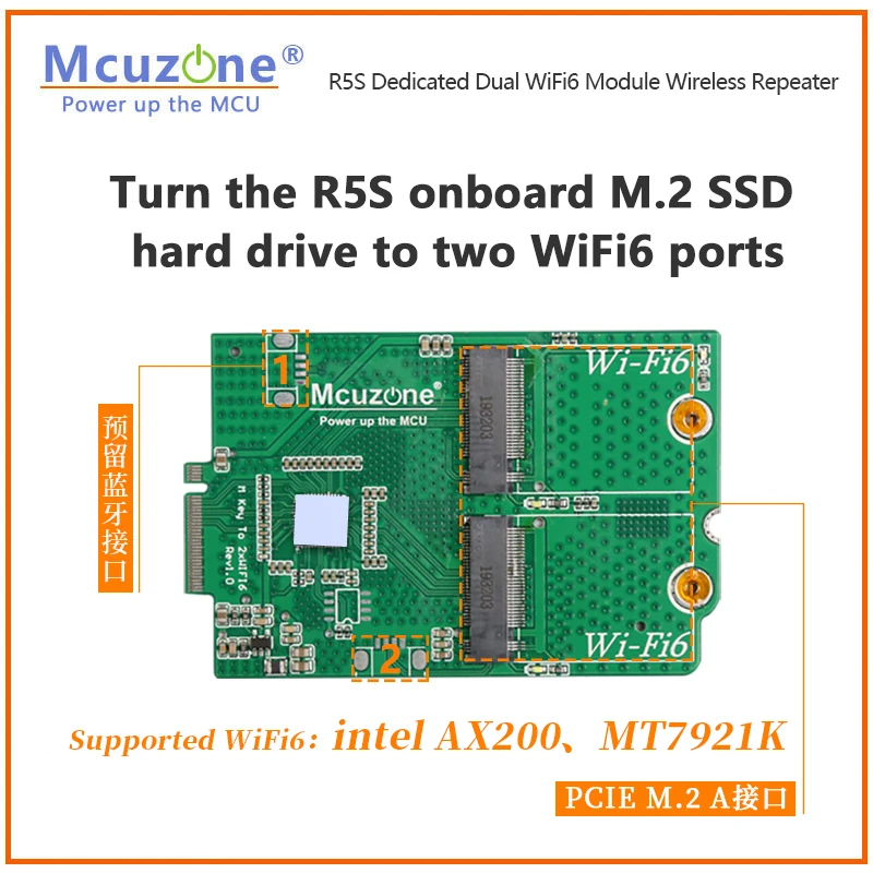 WiFi6   NanoPi R5S,  WiFi6  MT7921k AX200 