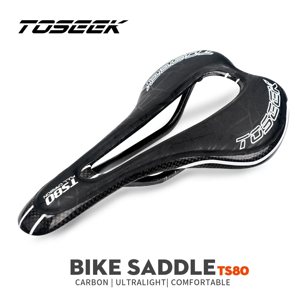 TOSEEK TS80 Full Carbons Fiber Saddle Ultralight Italia High performance  Open saddle SuperFlow MTB Road Race Bicycle Saddle 130g|Bicycle Saddle| -  AliExpress