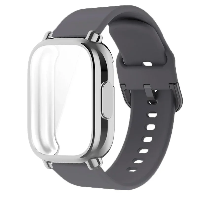 Enhanced Protector Case with Silicone Strap - Full Cover TPU Soft Shell and Breathable Sport Band