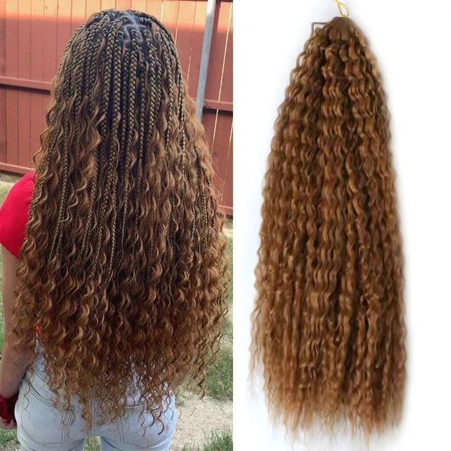 

VERVES Curl Hair Water Wave Twist Crochet Hair Synthetic Braid Hair Ombre Blonde Pink 20 Inch Deep Wave Braiding Hair Extension