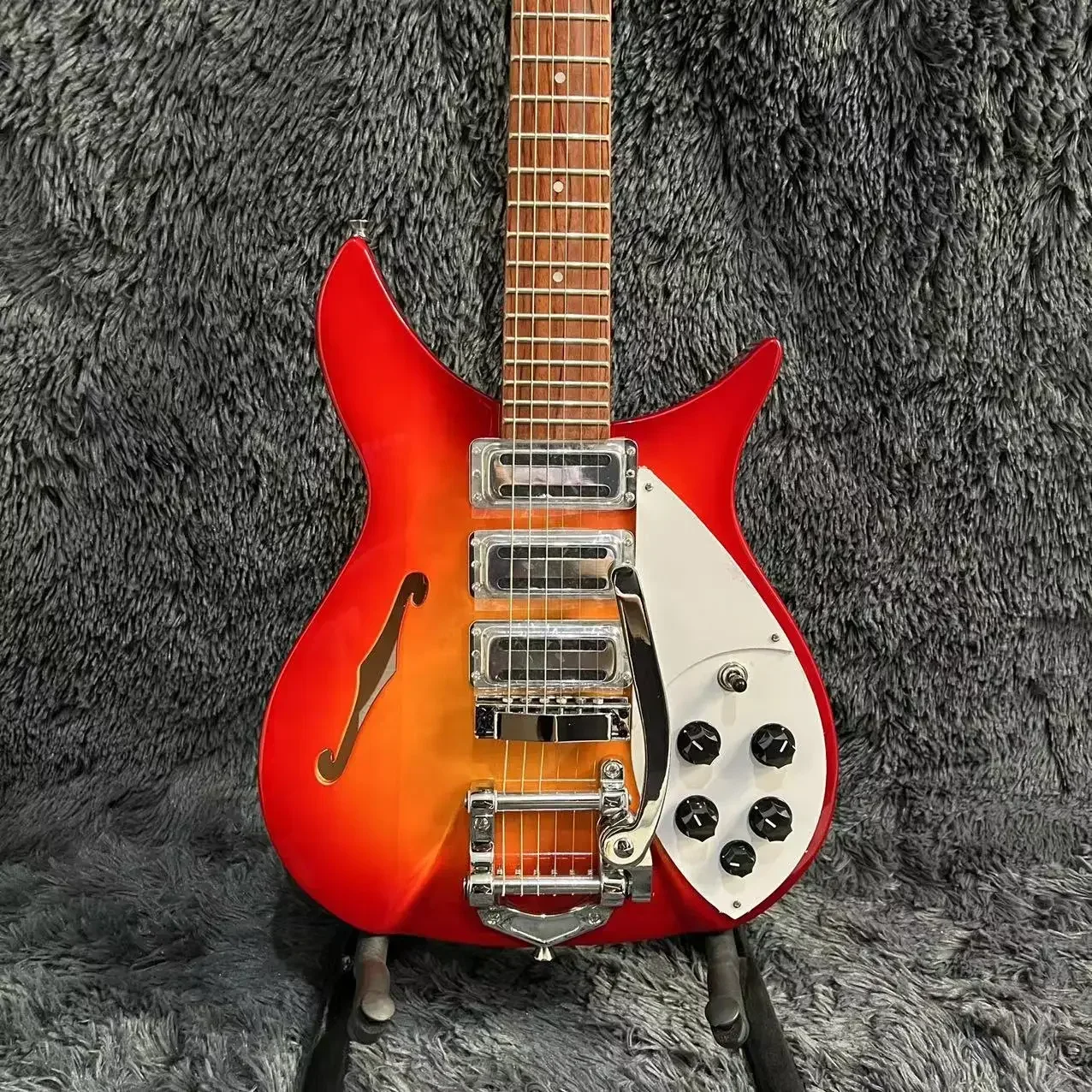 Chitarra Elettrica Rickenbacker 325, Colore Cherry Sunburst, Sistema Tremolo, 34 Pollici, Corpo In Acero Guitarra, Violino, Spedizione Gratuita