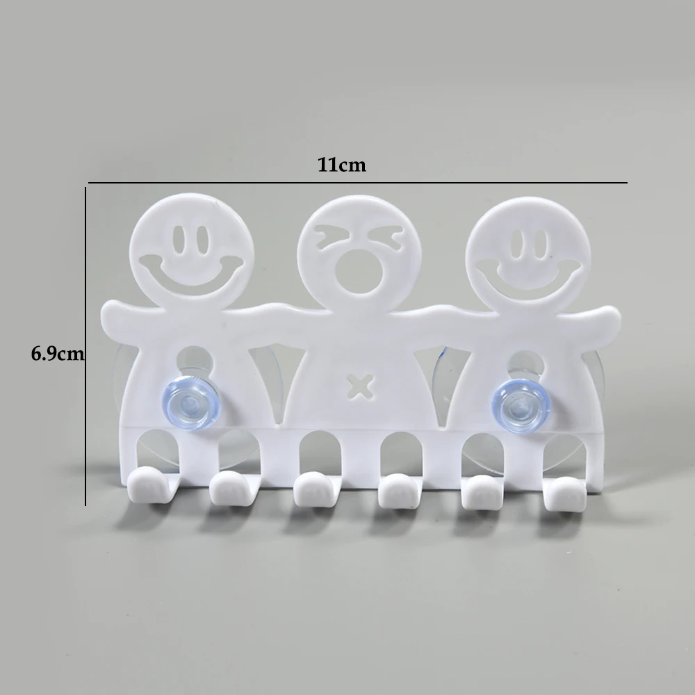 Toothbrush holder 1 PC toothbrush holder wall-mounted suction cup 5 cute cartoon smile tooth holder