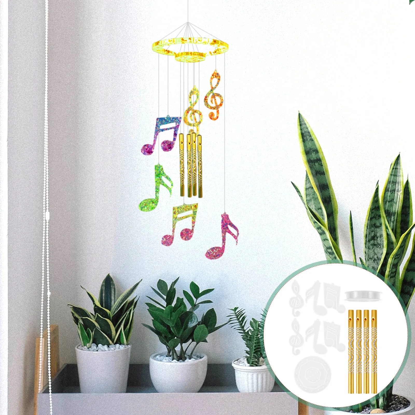 

Musical Note Wind Chime Mold Silicone Supplies Crafting Resin Epoxy Flexible Pendant Decorate DIY