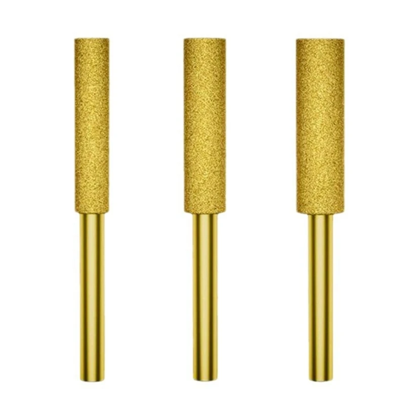 

Y1UB 10pcs Chainsaw Sharpener Chainsaw Sharpening Grinding Stones Chainsaw Burr Grinding Stone File for Sharpening Chainsaw