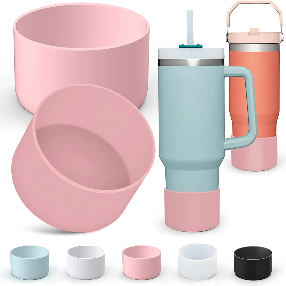 Funda de silicona para botella de agua, cubierta de manga inferior de 3 pulgadas, 7,5 cm, para Stanley 40 oz, jencher Adventure