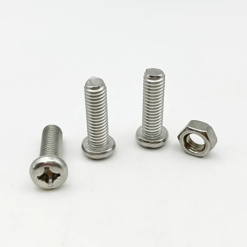 M1 M1.2 M1.4 M1.6 M2.5 M3 A2 304 Stainless steel Cross Round Phillips Pan Head Screw Bolt Nut Small Machine Screw Assortment Kit