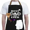 Fashion Printed Best DAD Kitchen Apron Father's Day Gift Man BBQ Cooking Chef Apron 3 Pockets Unique Birthday Thanksgiving Apron 6