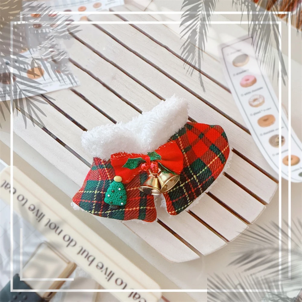 10cm Cotton Doll Christmas Costume Hats Shawls Hooded Capes Idol Doll Holiday Clothes Dress Up Accessories DIY Toy 6