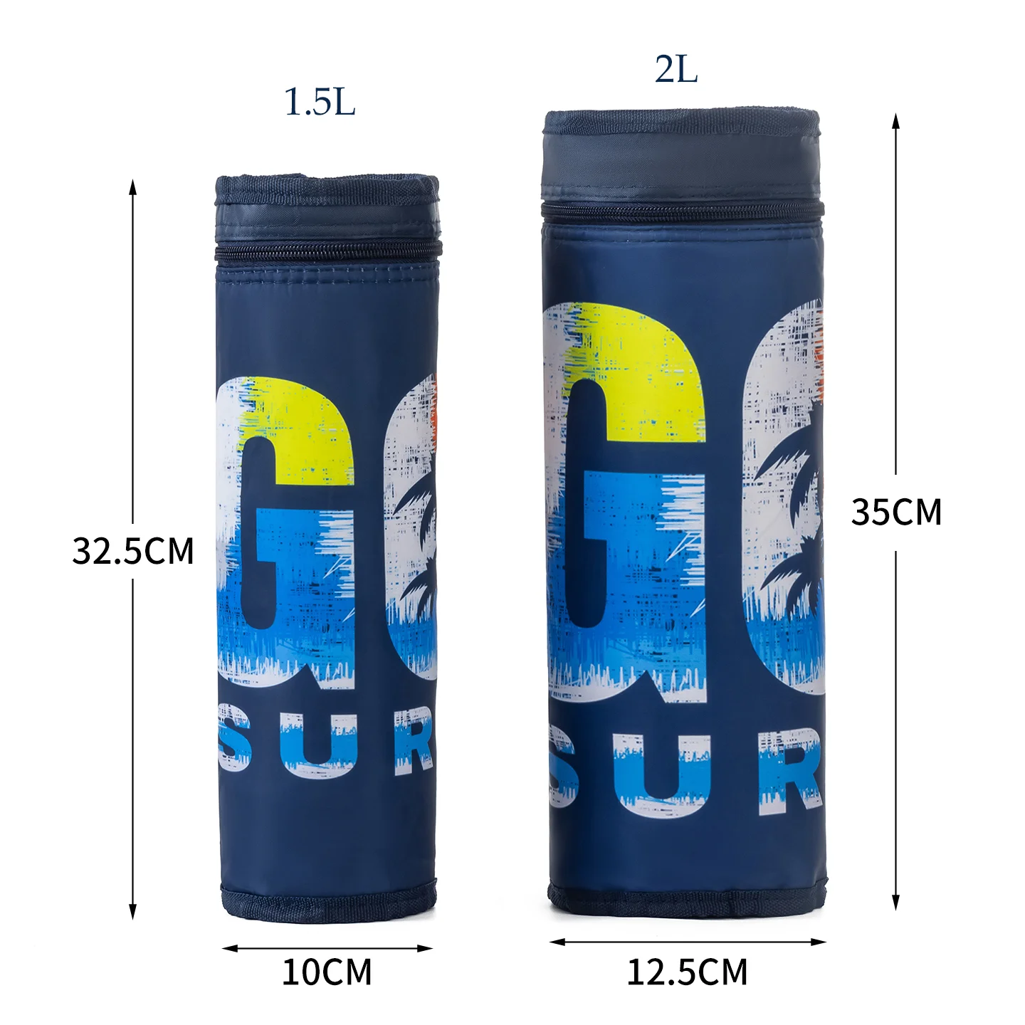 Insulated Portable Water Bottle Cooler Bag - Collapsible Outdoor Travel Sleeve Warmer