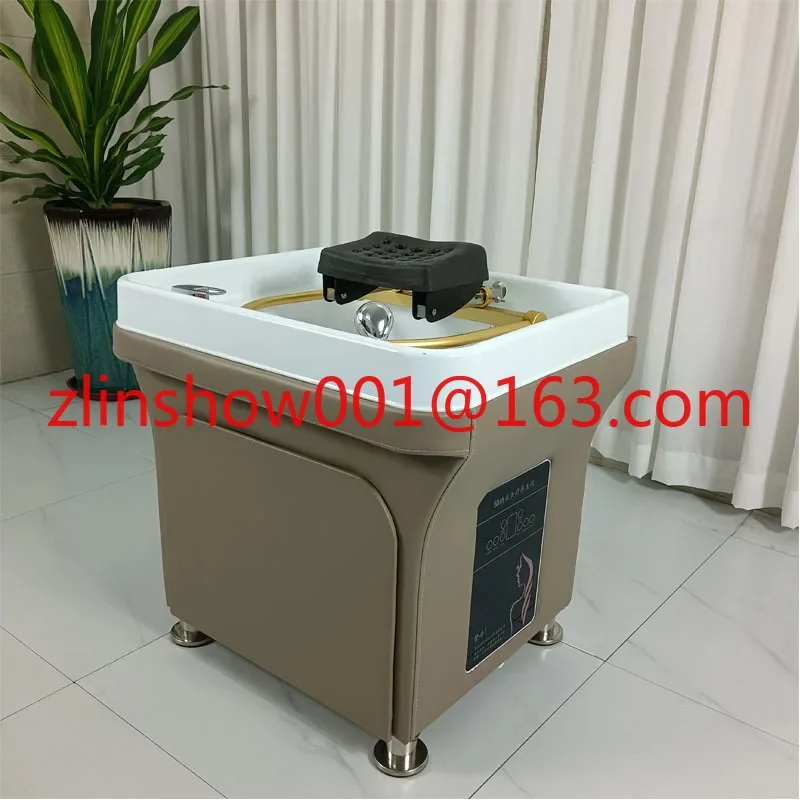 New Mobile Shampoo Basin Barber Shop Spa Fumigation Water Circulation Head Treatment Facial Bed Massage Couch Shampoo Chair 5