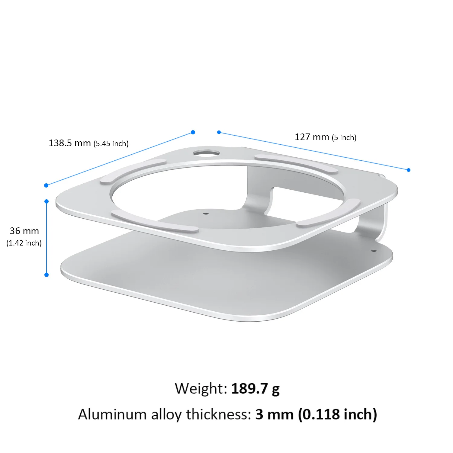 컬러리 데스크탑 스탠드 맥 미니 M4/M4 Pro용 스토리지 홀더 알루미늄 도크 방열 브래킷 쿨링 마운트 액세서리